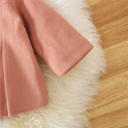 Winter New Girl'S Coat Long Warm Solid Color Fold Lapel Simple Fashion Girl Shawl Long Sleeve Loose Woolen Long Coat