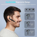 Bluetooth Earphones 5.3 Headphones Stereo Handsfree Noise Canceling Wireless Business Headset With HD Mic For All Smart Phones