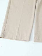 Willshela Women Fashion Solid Lace Up Side Zipper Straight Pants Vintage High Elastic Waist Female Chic Lady Trousers