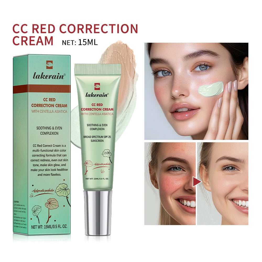 3Colors CC Cream Liquid-Based Full Coverage Cream Waterproof Long-Lasting Correct Redness Foundation erborian Korean Cosmetics