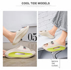 New Men Slippers Slides with a Sense High Aesthetic Value External Wear Anti Slip Thick Bottom, Beach Cool Slippers for Men