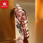 OLEVS 7006 Women's Watches Top Brand Luxury Original Quartz Montres Femmes Waterproof Tungsten Steel Case Strap Luminous Date