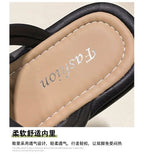 Designer Shoes Woman 2025 Slippers Casual Pantofle Low Platform Female Beach Luxury Summer New Sabot Slides Fabric Scandals Rome