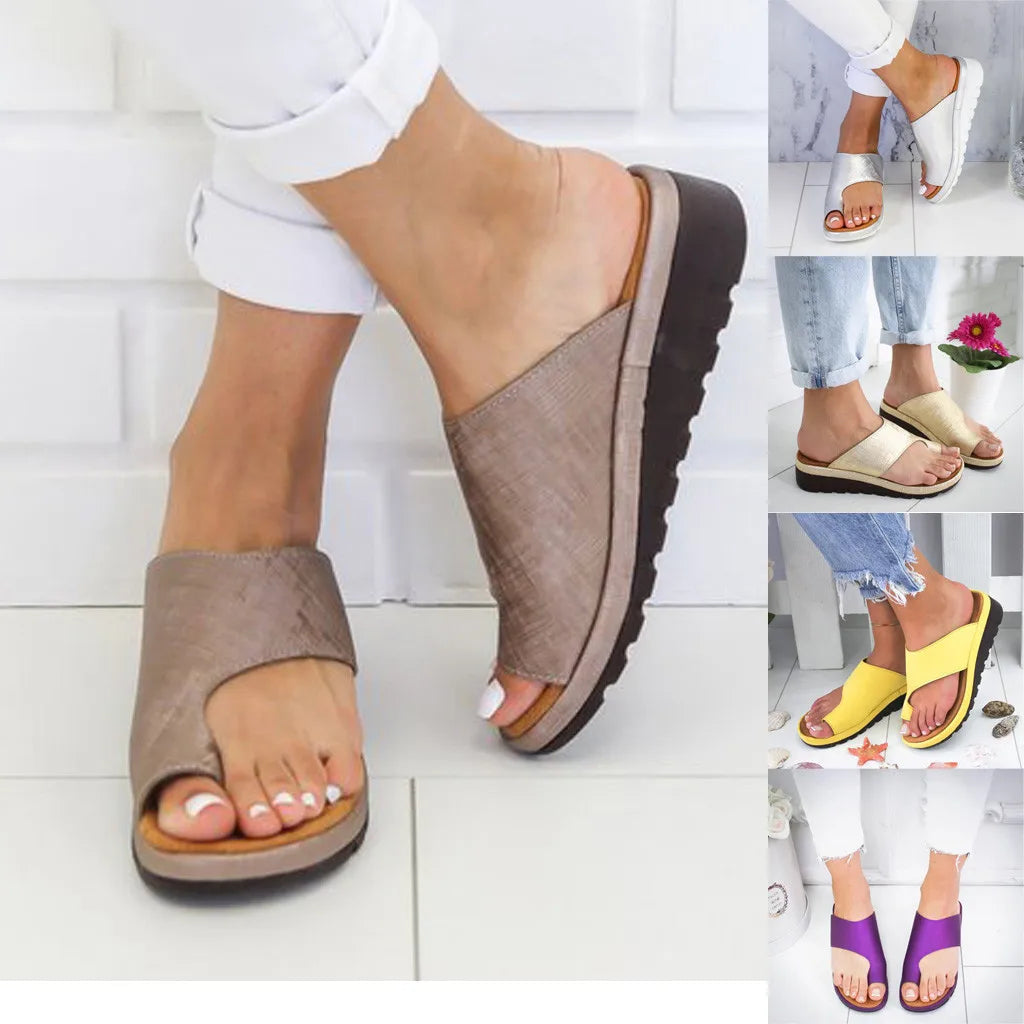 Women's Sandals  New Female Shoes Comfy Platform Flat Sole Orthopedic Bunion Corrector Plus Size 35-43 Casual Shoes Woman