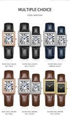 Couple's Watches for Men Women Fashion Casual Leather Simple Dial Waterproof Quartz Wristwatches Lovers Watch Gift Drop Shipping