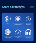 Large Earmuffs Headphones Bluetooth Earphones Wireless Headsets Bass Headset Noise Cancelling With Mic Helmet Support TF-card