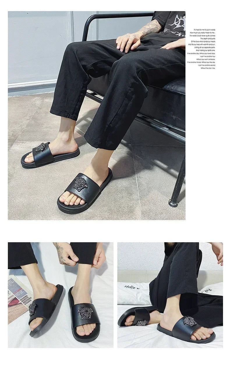 Slippers for Men Ultra Soft Slides Sandals Men Casual Summer Brand Non-slip Wear-resistant Indoor Outdoor Man Summer Slippers