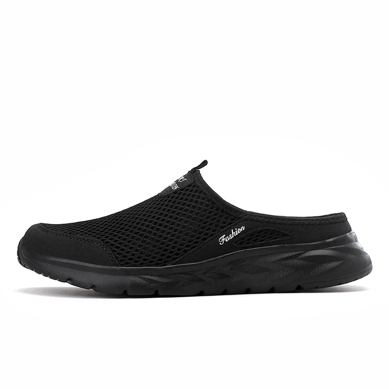 39-47 Men Half Slippers Anti-slip Men's Casual Shoes Lightweight Male Flat Slippers Breathable Fashion Slip on Flats Outdoor