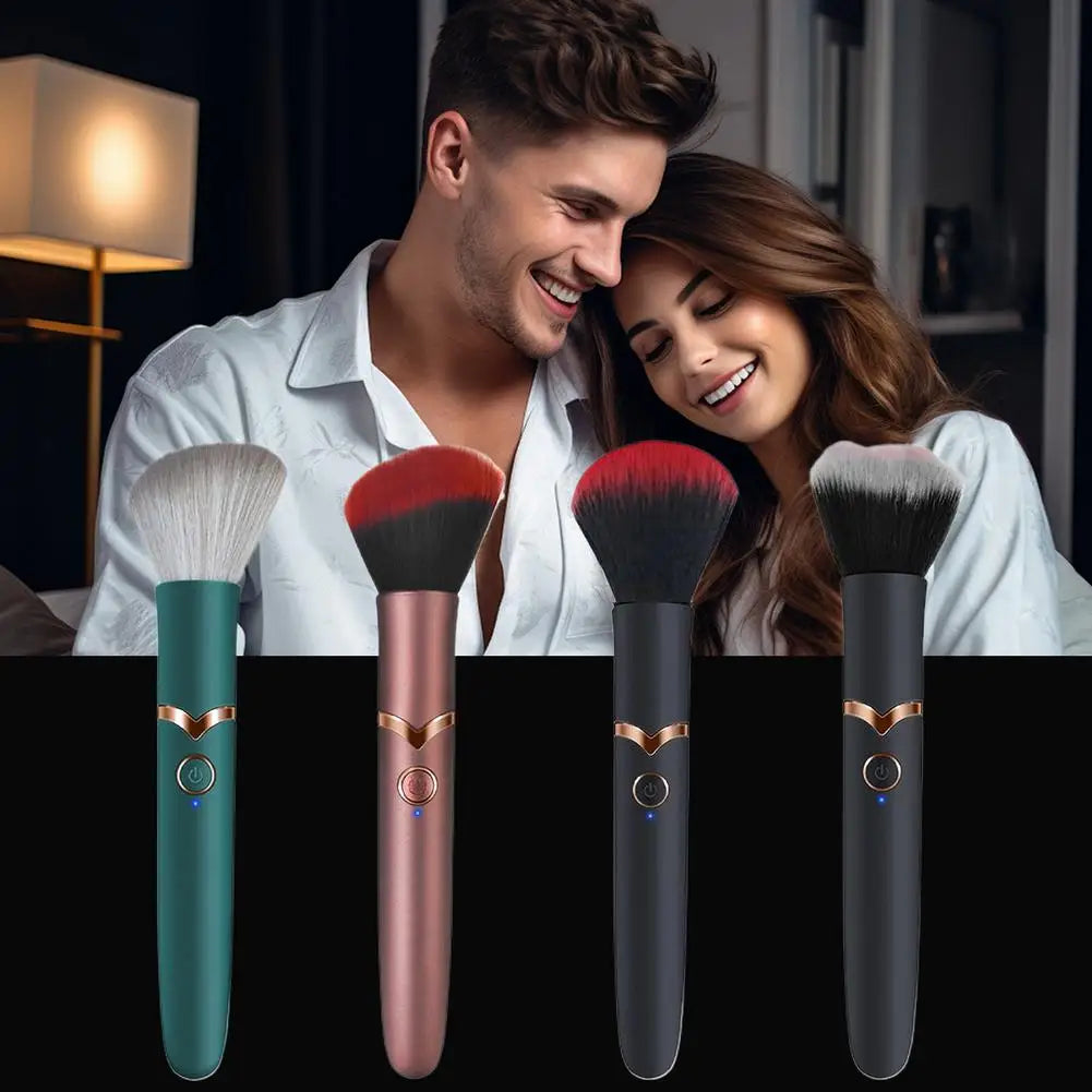 Electric Cosmetic Brush Foundation Blush Loose Powder Brush Tools Multifunctional Vibration Rechargeable Facial Makeup Brushes
