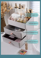 Makeup Organizer for Cosmetics Large Capacity Plastic Storage Container Desktop Organizer Boxes Jewelry Office Storage Baskets