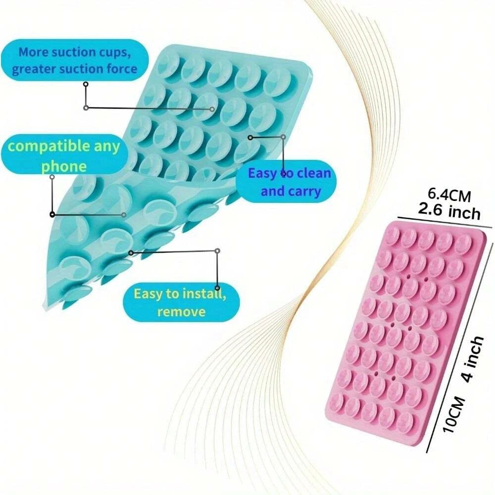 Silicone Suction Cup Phone Mount Hands-Free Mobile Stand Airplane Travel Essential Compatible with Any Smartphone