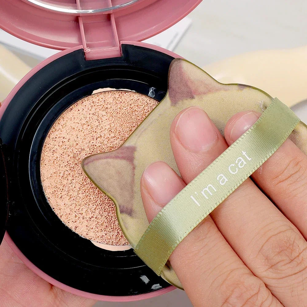 Cute Cartoon Cat Cosmetic Puff Dry Wet Dual-use Double Side Makeup Puffs Air Cushion Foundation Concealer Cream Powder Sponge