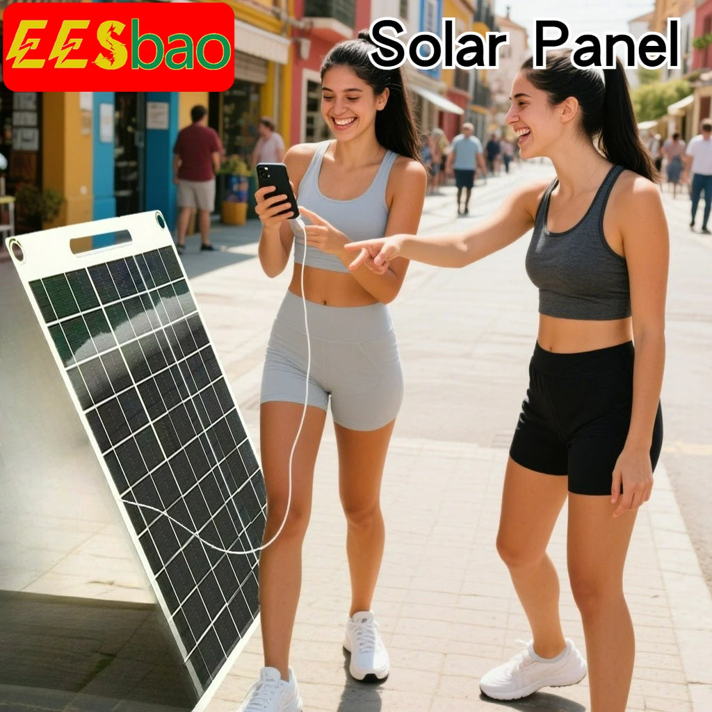 Fast Charging Solar Power Bank 30W-40W Waterproof Portable with Dual USB for Outdoor Camping Emergency  Photovoltaik - EESBAO