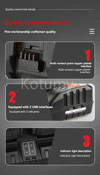 Four Port Battery Charger 3a Charging Current Replacement Batterys Chargers