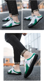 Men's Fashion Soft-soled Half Slippers Men Summer Trendy Bottom Casual Shoes Breathable Slip-on Shoes Sneakers Zapatos De Hombre