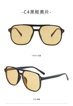 Vintage Men Women Big Sunglasses Men Square Shades Unisex Sun Glasses Black Lense Male Female Sunglasses UV400 Glasses