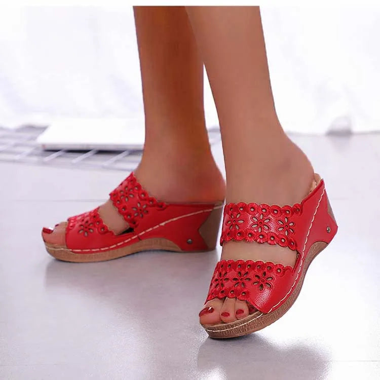 Sandals Shoes Women Summer Platform Shoes Woman Slip On Walking Shoes Wedge Women's Sandals Retro Woman Slippers Female Footwear