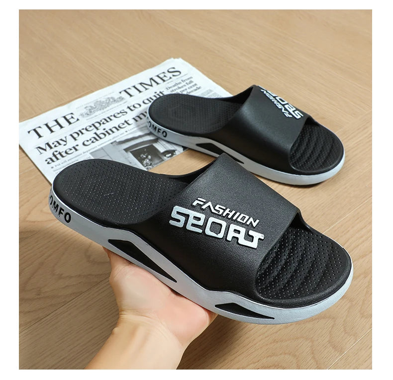Slippers for men can be worn externally in summer. Trendy bathroom, bathroom, non-skid home, indoor, and home sandals for men