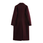 autumn and winter new women's clothing new fashion temperament pocket decoration loose slim blended coat jacket