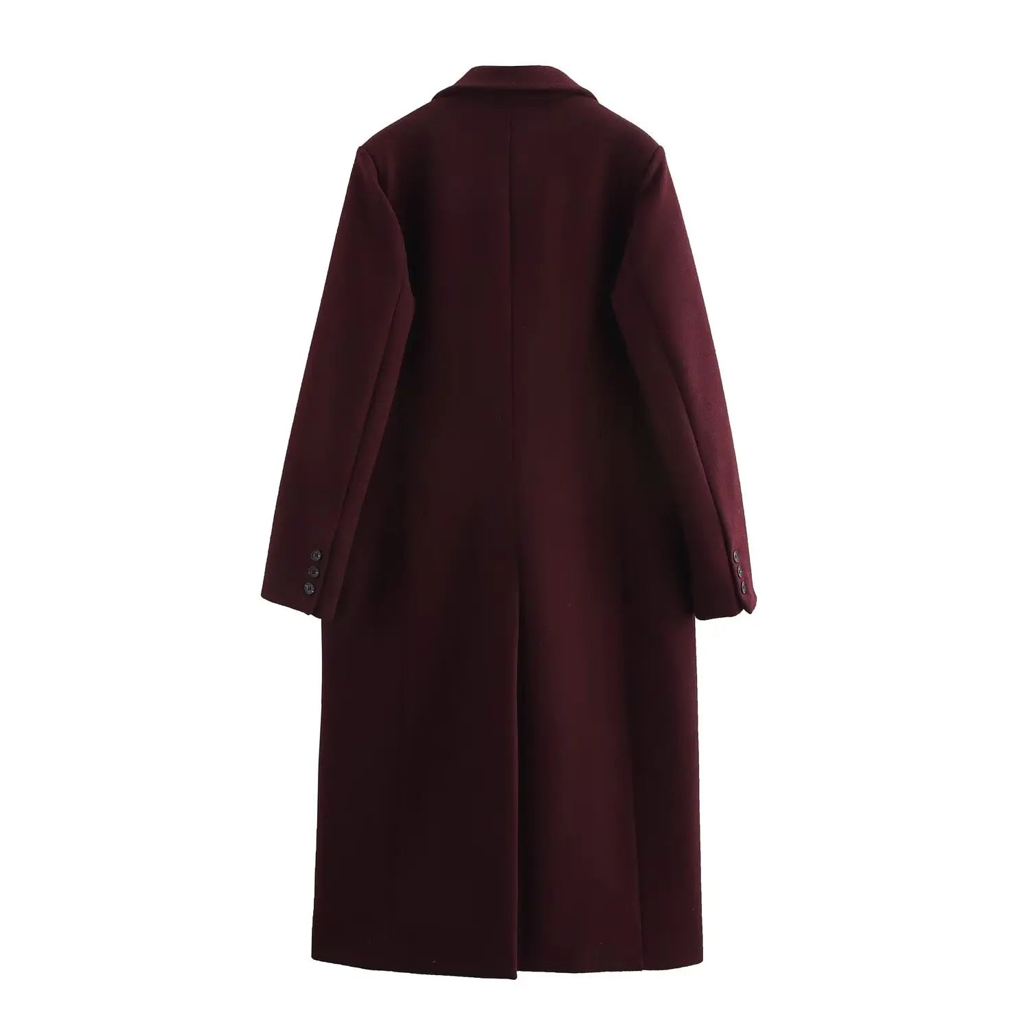 autumn and winter new women's clothing new fashion temperament pocket decoration loose slim blended coat jacket