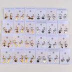 10Pairs/Lot Fashionable Women's Stainless Steel Earrings, Daily Jewelry Accessories Gifted To Friends, Randomly Shipped