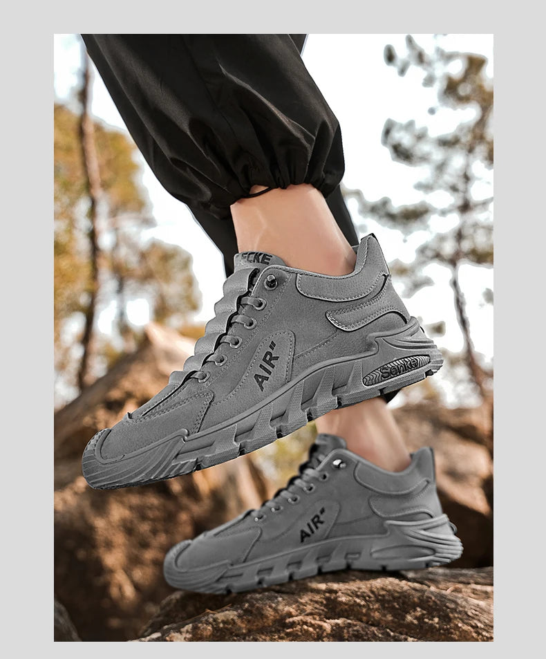 Men's Work Shoes 2025 New Sle Breathable Slip-On Anti-Slip Wear-Resistant Casual Sports Shoes Thick Bottom Labor Protection