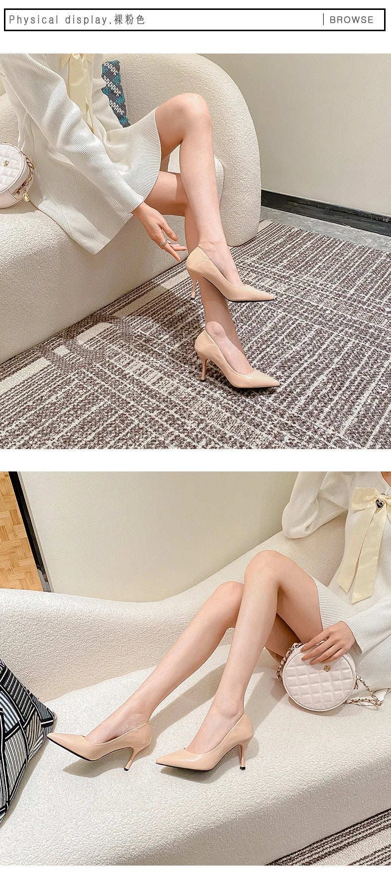 Female Heels Women Shoes Brand Women Pumps Office Ladies Working Shoes Solid Pointed Toe Dress Shoes Spring Autumn Plus Size 43