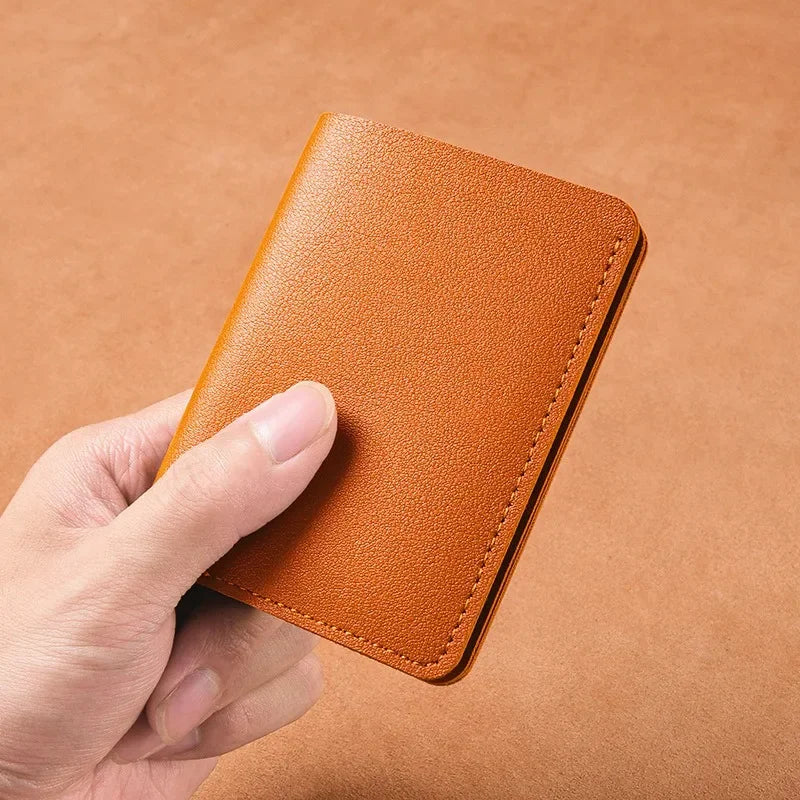2025 New Women's Wallet Simple Folding Button Small Wallet Driver's License Card Bag Soft Leather Wallet