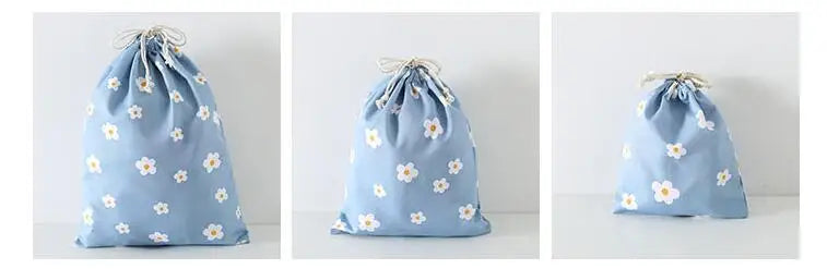 Women Girls Jewelry Lipstick Cosmetic Tote Rope Pouch String Bag Cute Small Large Coin Purse Key Earphone Drawstring Storage Bag