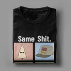 Men's Same Shited Different Hat T Shirt  Pure Cotton Clothing Fashion Short Sleeve Round Collar Tee Shirt Summer T-Shirt