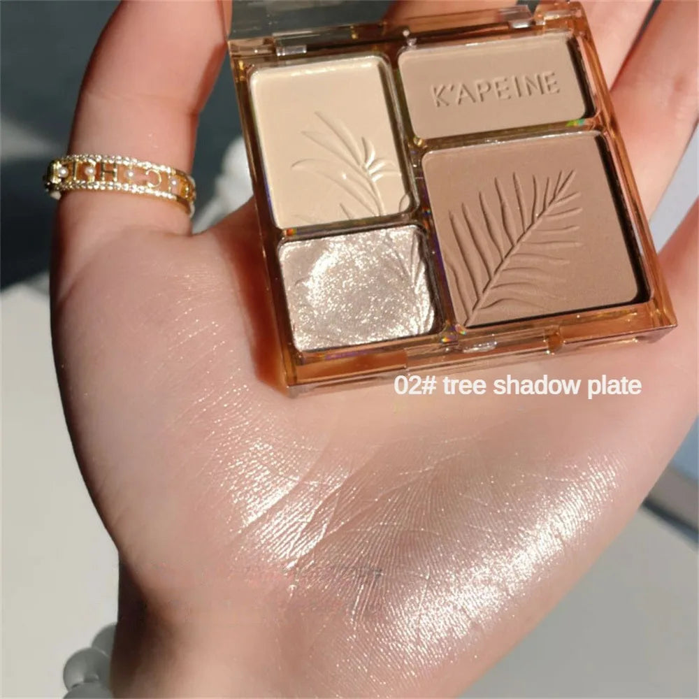 Cosmetics Essential Ins Four-color Not Easy To Fly Powder One-piece Disc Eye Makeup Demand Beauty And Health Popular Earth Color