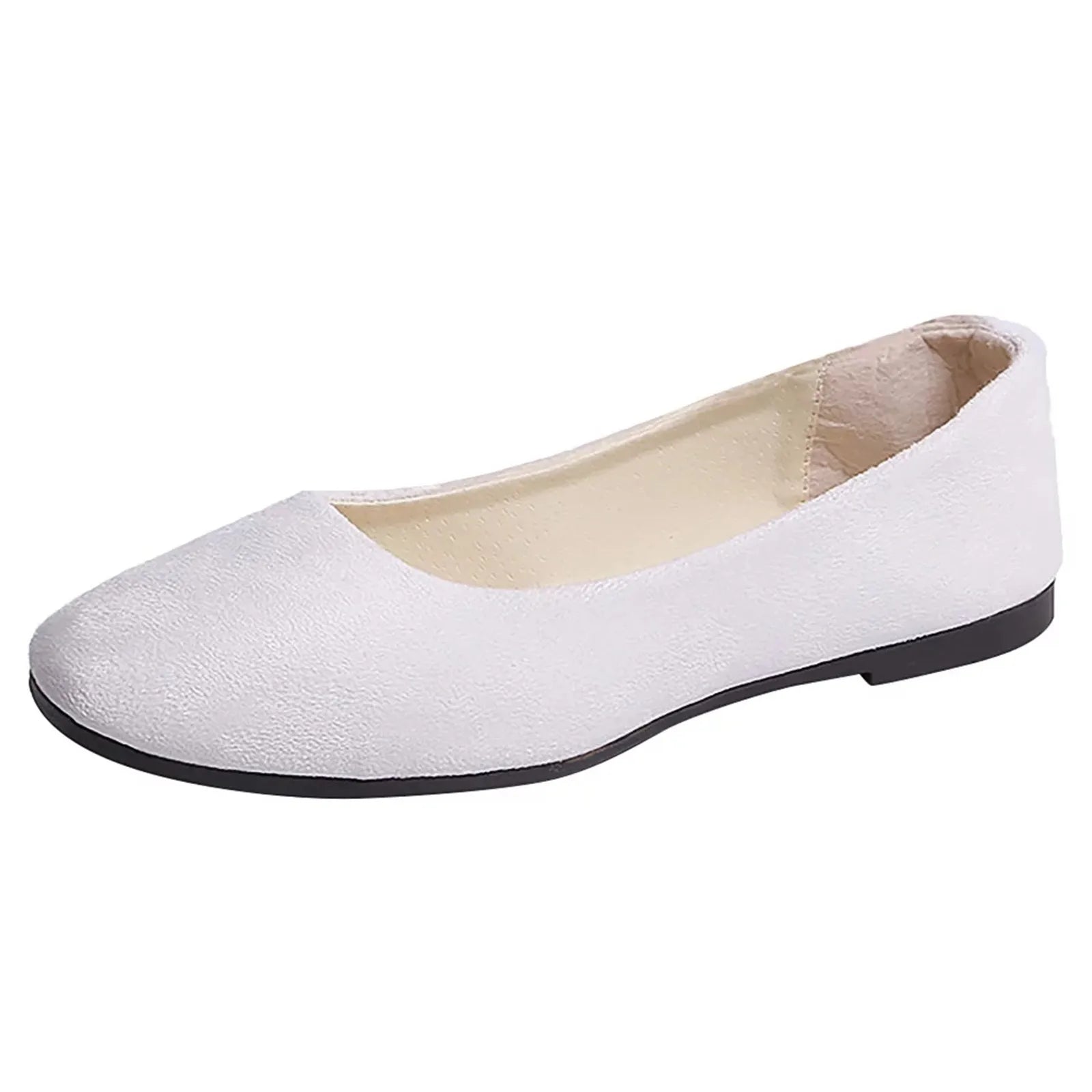 Woman Flats Casual Round Toe Cute Flats Flock Mocasines Ballerina Church Flats Female Suede Elegant Soft Sole Mom Shoes