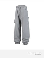 Men's outfit pants are versatile, trendy, loose, straight-leg outdoor work pants and trendy brand tight-fitting windbreakers