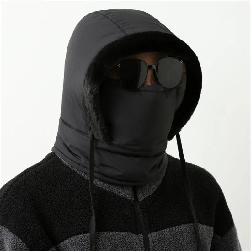 Winter Warm Hat for Men and Women, Autumn and Winter Cycling Ear Protection with Thick Velvet for Cold Protection