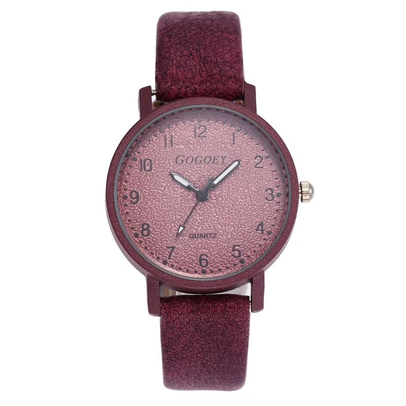 Top Brand Women Watches Fashion Simple Analog Quartz Watch for Women Leather Strap Casual Elegant Ladies Wrist Clock Reloj Mujer