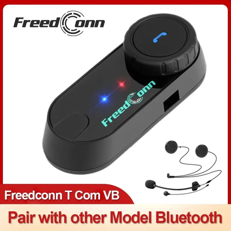 Freedconn Motorcycle Helmet Headset Stereo Bluetooth Hands Free Call Wireless Communication Interphone Music Sharing 6 Riders