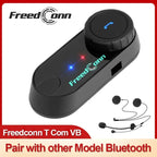 Freedconn Motorcycle Helmet Headset Stereo Bluetooth Hands Free Call Wireless Communication Interphone Music Sharing 6 Riders