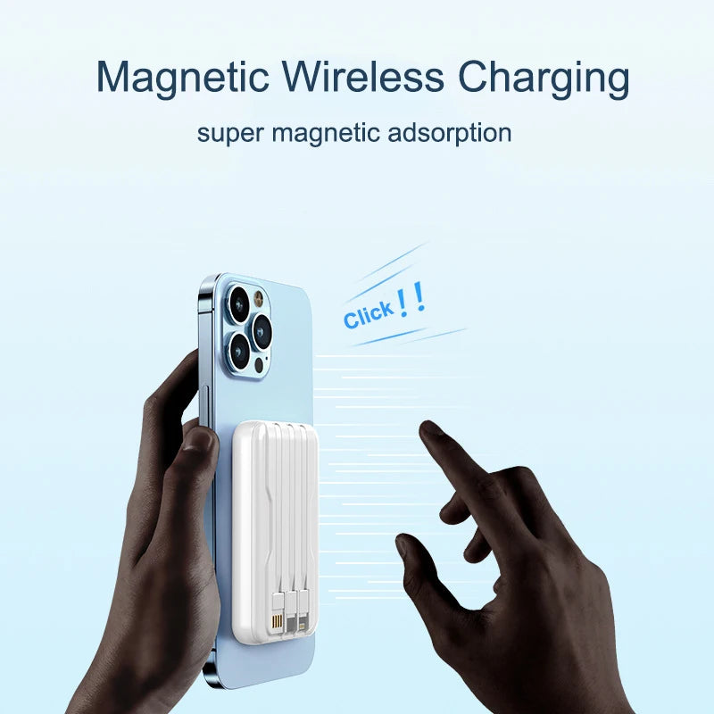 Magnetic Power Bank 20000mAh 10W Wireless Fast Charging Portable Battery Magsafe Powerbank for iPhone 16 14 15 pro Huawei Xiaomi