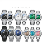 Fashion Couple Watches Men and Women Business Luxury Stainless Steel Quartz Wristwatch Waterproof Luminous Couple Watch Pair Set