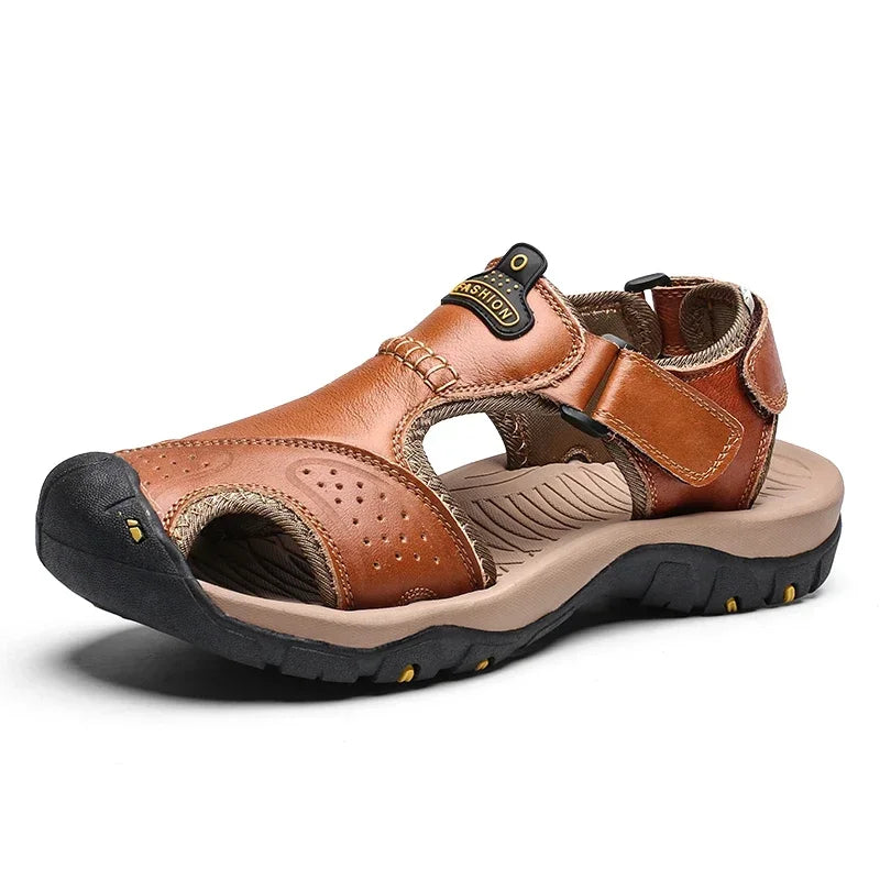 Men's Beach Sandals Man 2024 Men's Summer Sandal Casual Sneakers Genuine Slippers Brand Luxury Sandals Crox Style Men's slippers