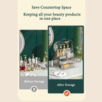 Cosmetics Storage Box With Lid and Handle Large Makeup Organizer Box Drawers for Skincare Display Cases Countertop, Bathroom