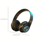 Wireless Over Ear Headphones - Active Noise Canceling, Deep Bass, LED Light, Portable Folding Design for Music, Sports & Games