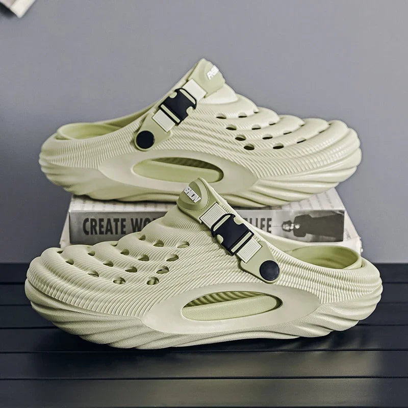 New Men Massage Slippers Slides Indoor Outdoor Sandals Beach Casual Shoes Comfortable Sole Men's Slippers