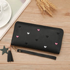 Women Long Wallets Purses Luxury Love Heart Wallets for Ladies Girl Money  Pocket Card Holder Female Wallets Phone Clutch Bag