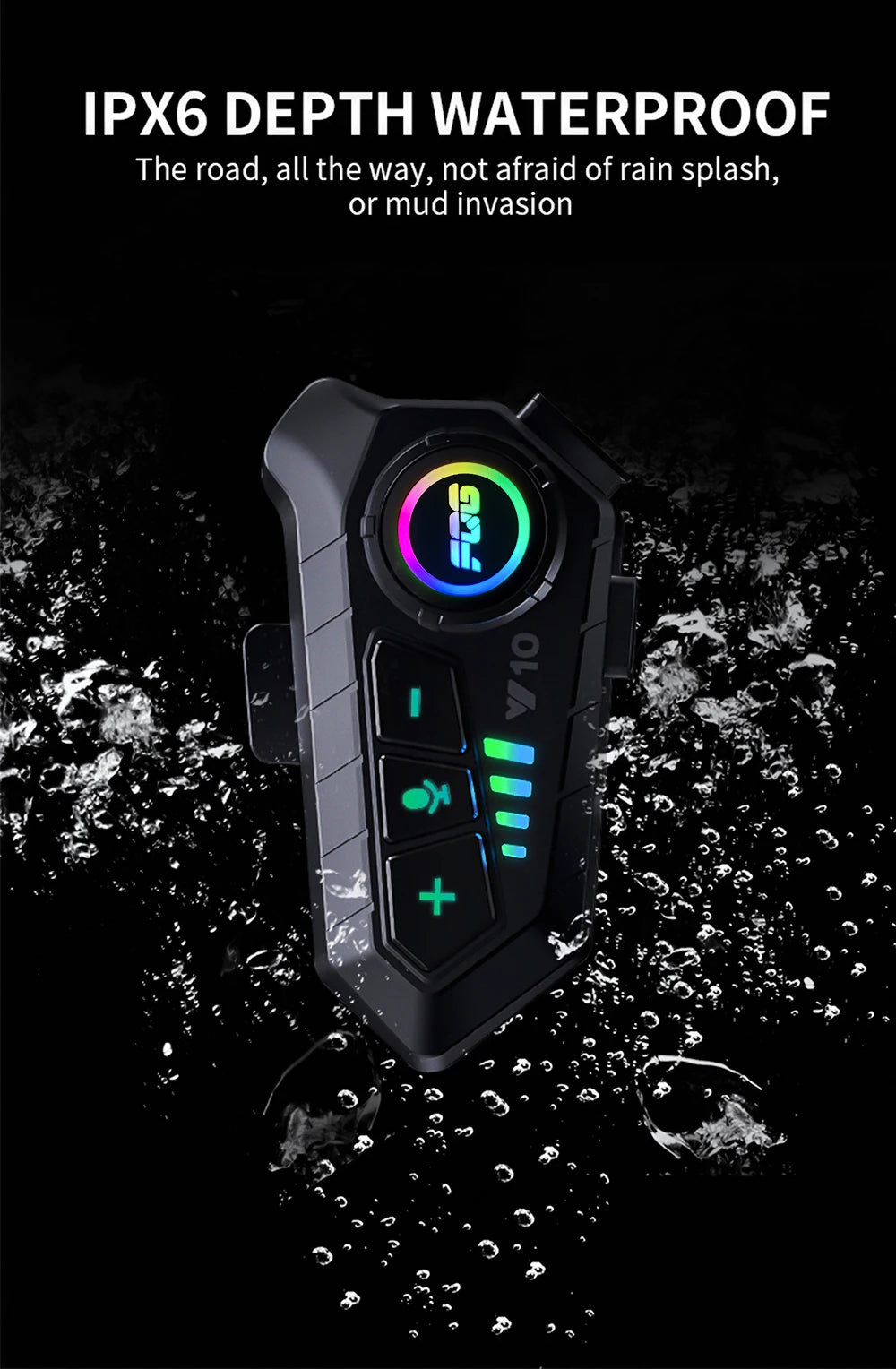 Bluetooth 5.3 Helmet Headset Wireless Hands-free Call Phone Kit Motorcycle Waterproof Earphone MP3 Music Player Speaker for Moto