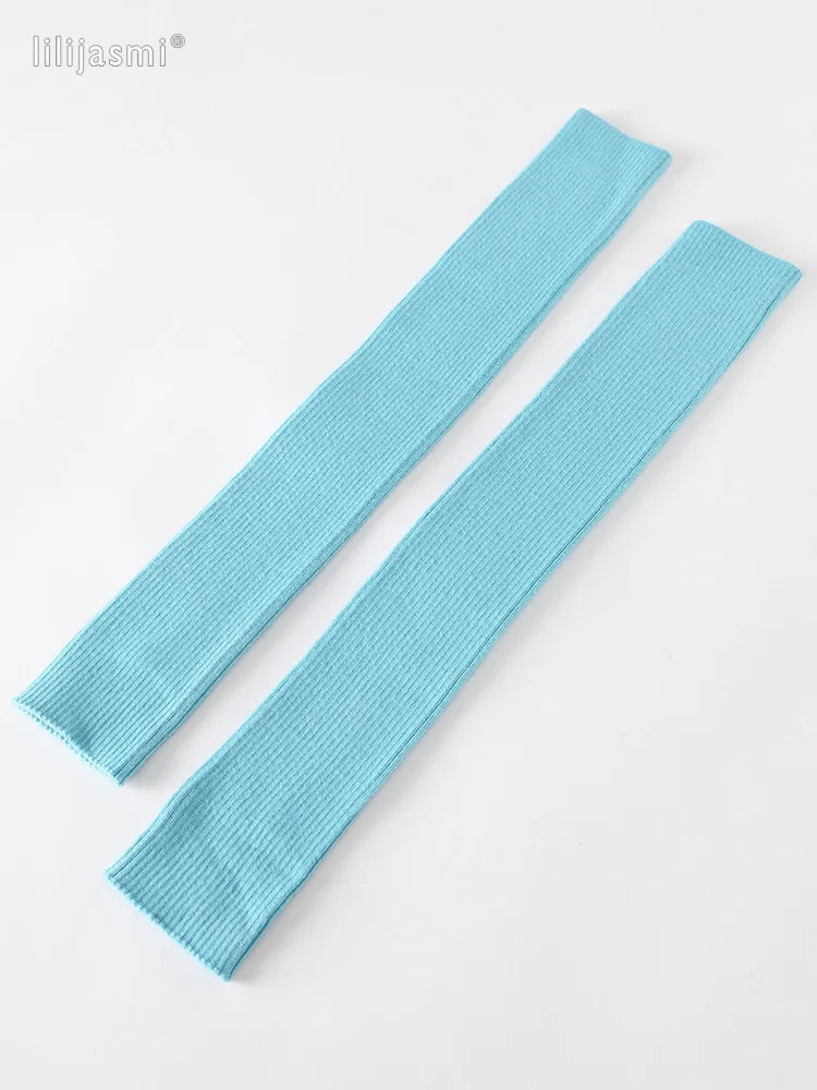 Autumn Winter 40 50 60CM Women's Wool Arm Warmers Knitted Woolen Arm Sleeve Solid Fine Long Knitted Fingerless Gloves Wholesale