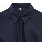 Women's Knot Lace up Double breasted Shirt Spring/Summer New Collection: Irregular Collar Slim Fit Top