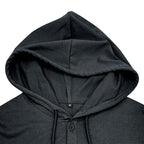 Men's Short-sleeved T-shirts for Sports and Fitness American-style Henley Shirt Hooded Top