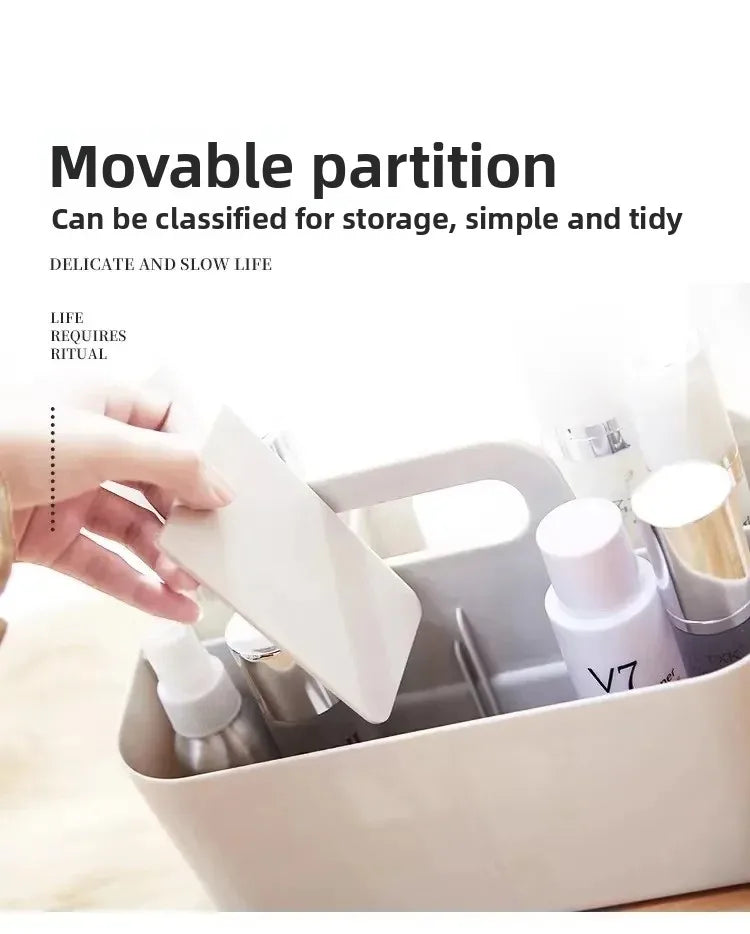 Cosmetics storage box Large capacity household dust dresser Skin care product rack Cosmetic case Desktop finishing box