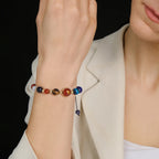 Natural Stone Constellation Bracelet Aries Leo Sagittarius Zodiac Sign Stone Bead Bangle Handmade Jewelry Birthday Gift